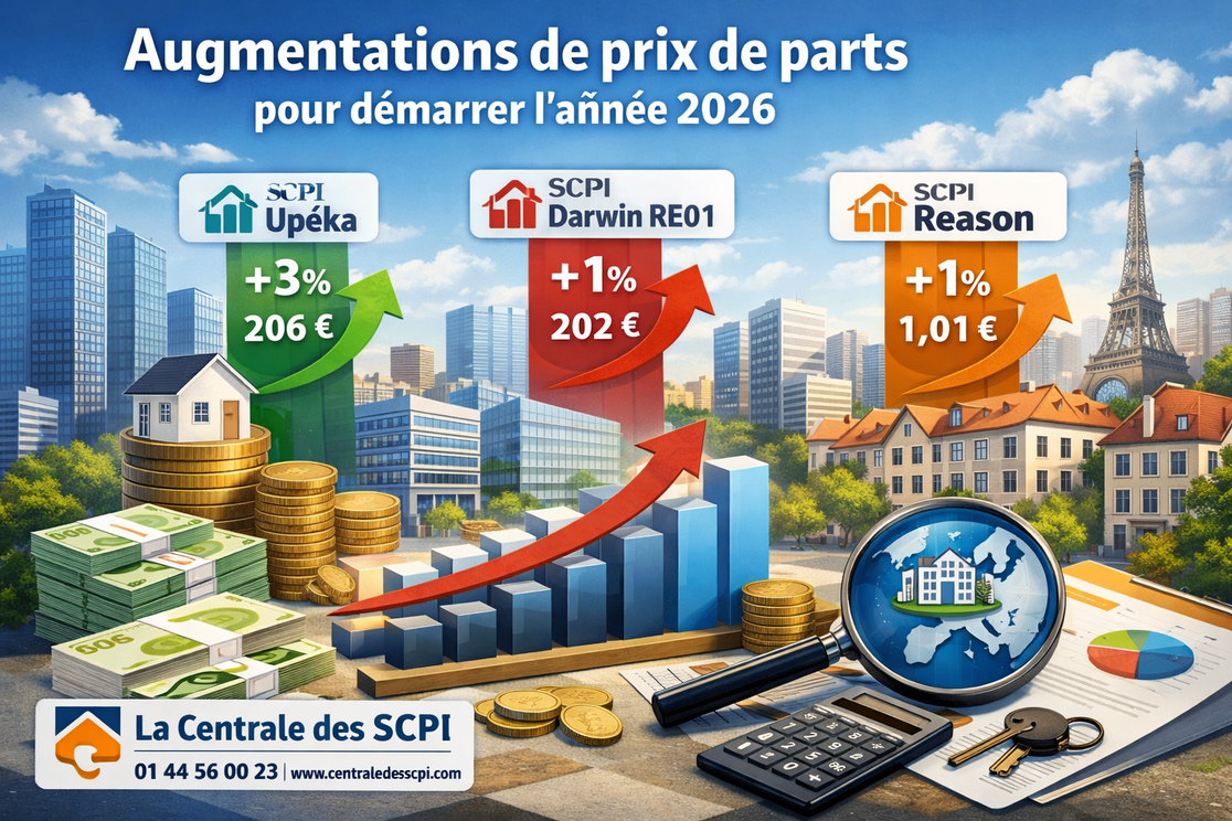 SCPI : premières hausses de prix de parts en 2026